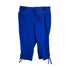 LL Bean Cotton‎ Royal Blue Cropped Sweatpants Girl's Size 6X-7